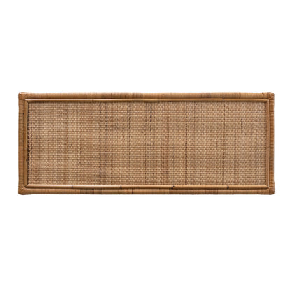Hand-Woven Rattan Console Table