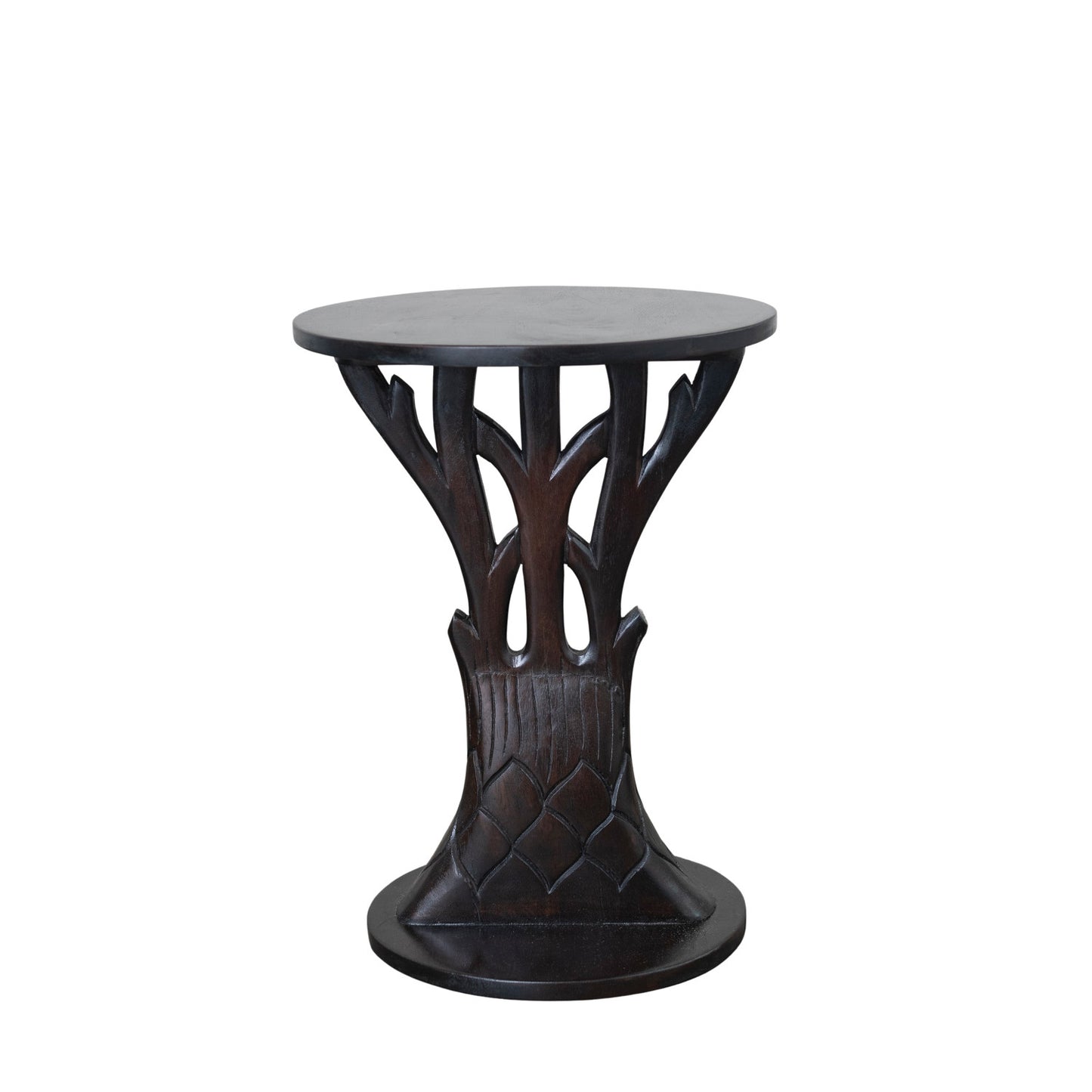 Hand-Carved Mango Wood Side Table
