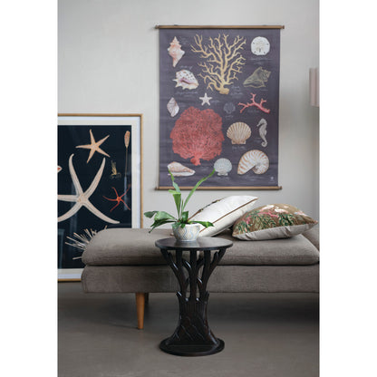 Hand-Carved Mango Wood Side Table