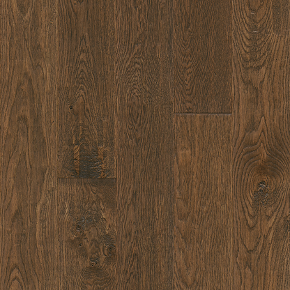 Close-up of dark brown wood flooring with visible grain and texture