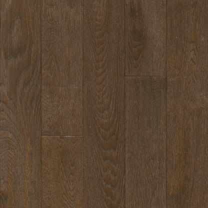 Close-up of dark brown wooden flooring with visible grain and texture