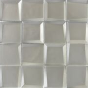 Gray glass mosaic tile pattern